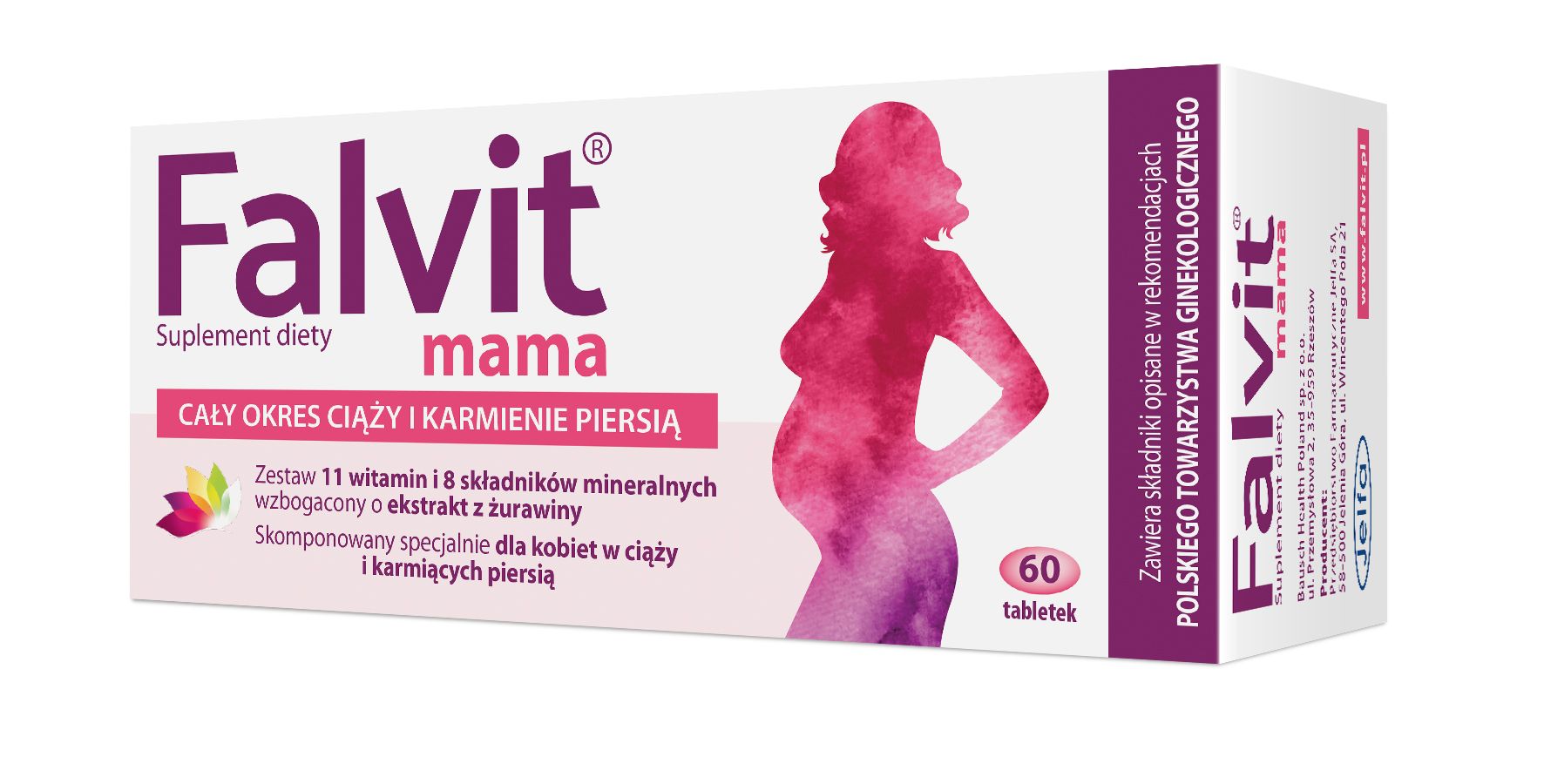 Витамины для беременных и кормящих Falvit Mama, с экстрактом клюквы, 60 таблеток