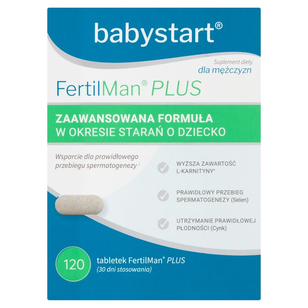 Комплекс для мужчин Babystart FertilMan Plus, L-карнитин и L-аргинин, 120 таблеток