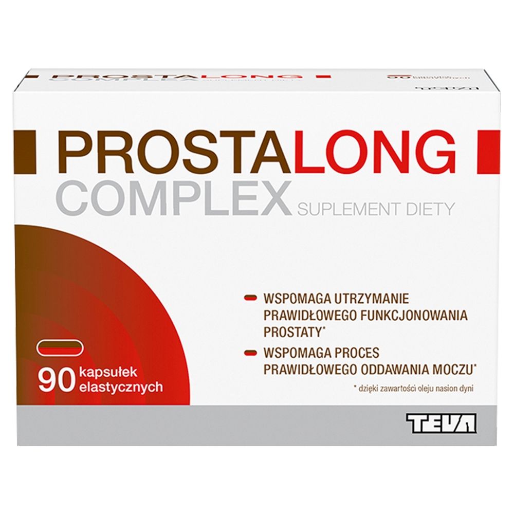 Комплекс для мужчин Teva Prostalong Complex с маслом тыквы и пальмой сабаль, 90 капсул