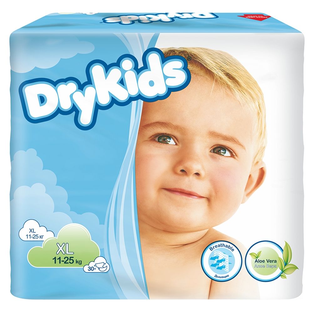 Подгузники-трусики Dry Kids XL+, при недержании у детей, 11–25 кг, 30 шт