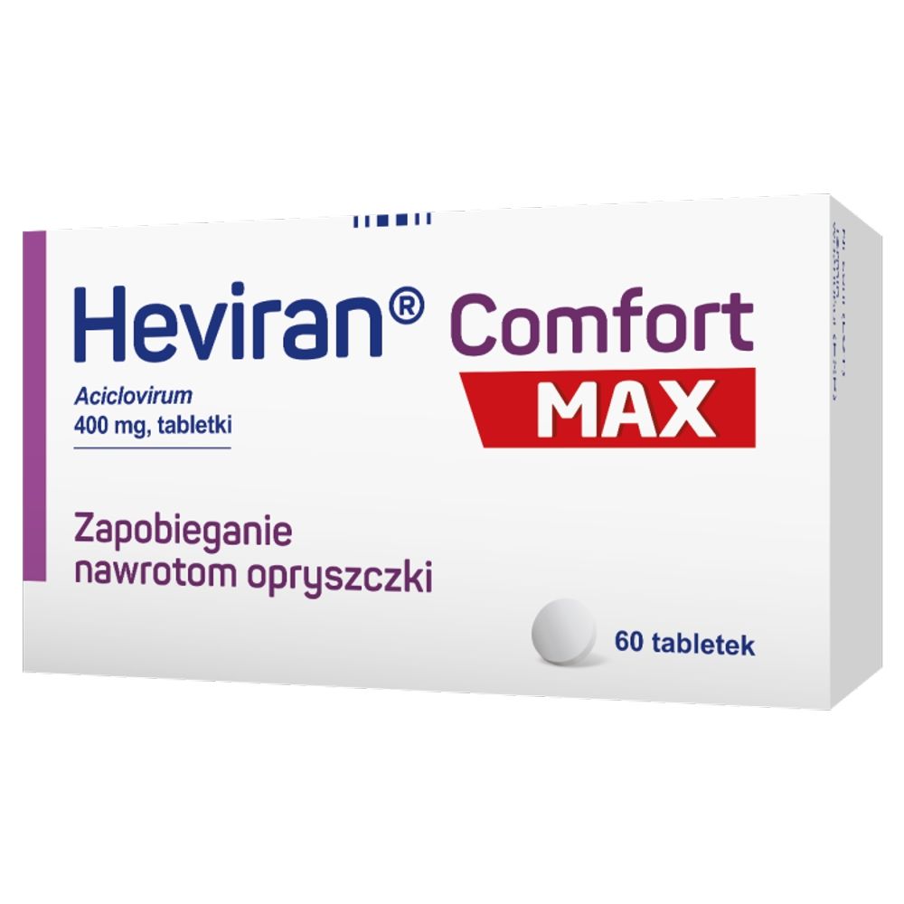 Ацикловир Heviran Comfort Max 400 мг, 60 таблеток