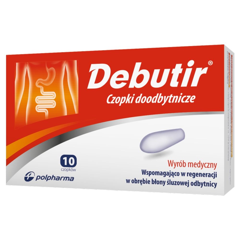 Ректальные суппозитории Debutir с бутиратом натрия, 10 штук
