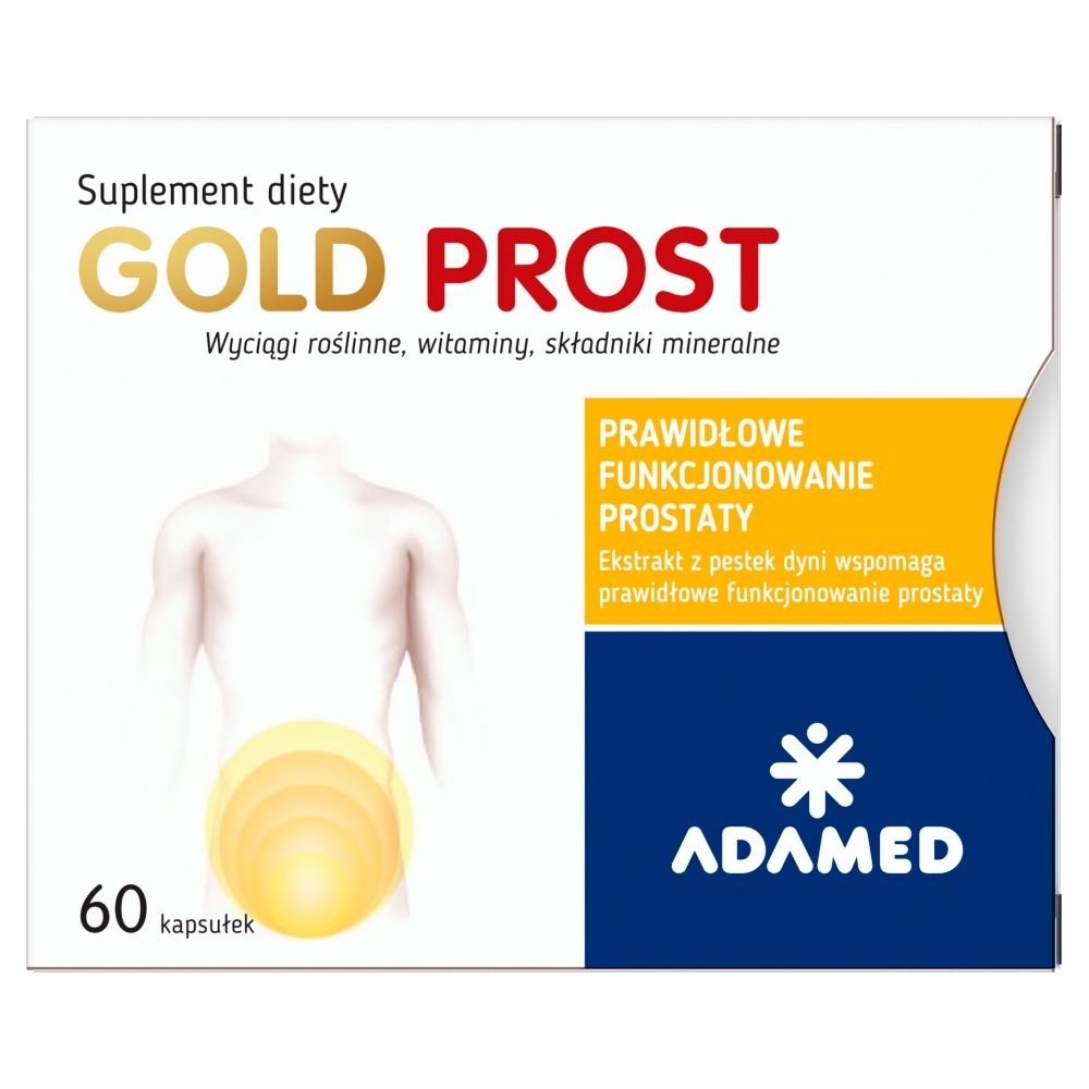 Комплекс для мужчин Adamed Gold Prost, тыква, крапива и сереноа, для мужчин старше 40 лет, 60 шт