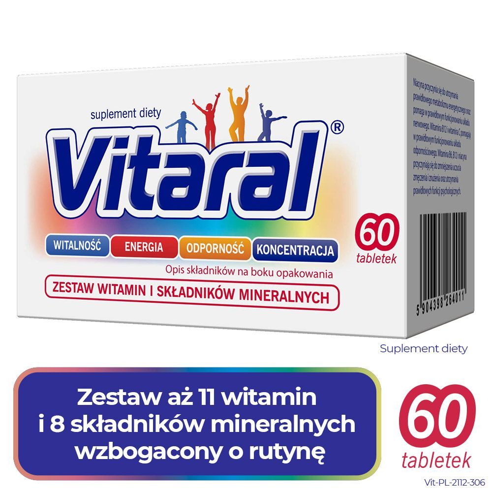 Мультивитамины Vitaral, 11 витаминов и 8 минералов, с рутином, таблетки — фото 2