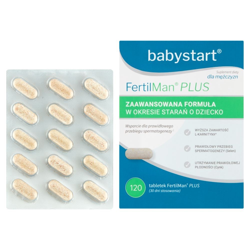 Комплекс для мужчин Babystart FertilMan Plus, L-карнитин и L-аргинин, 120 таблеток — фото 2