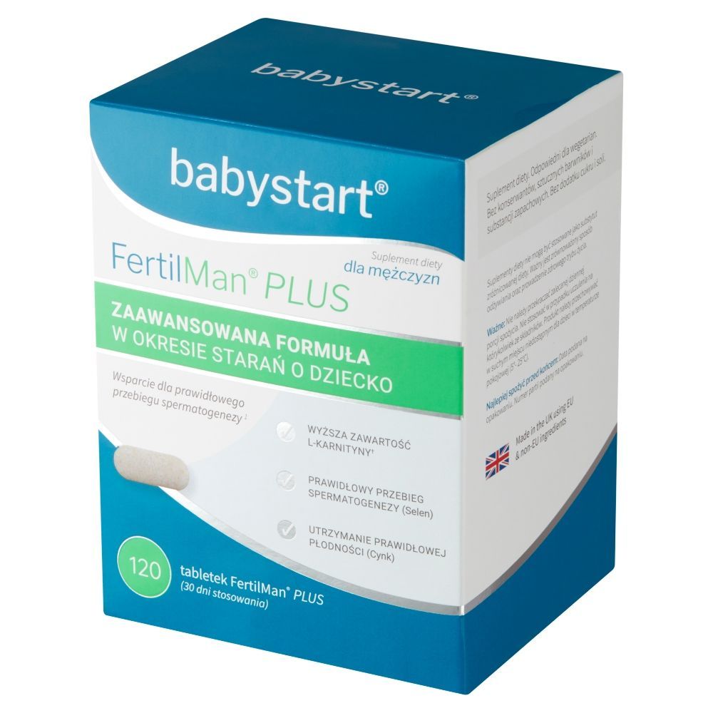 Комплекс для мужчин Babystart FertilMan Plus, L-карнитин и L-аргинин, 120 таблеток — фото 3