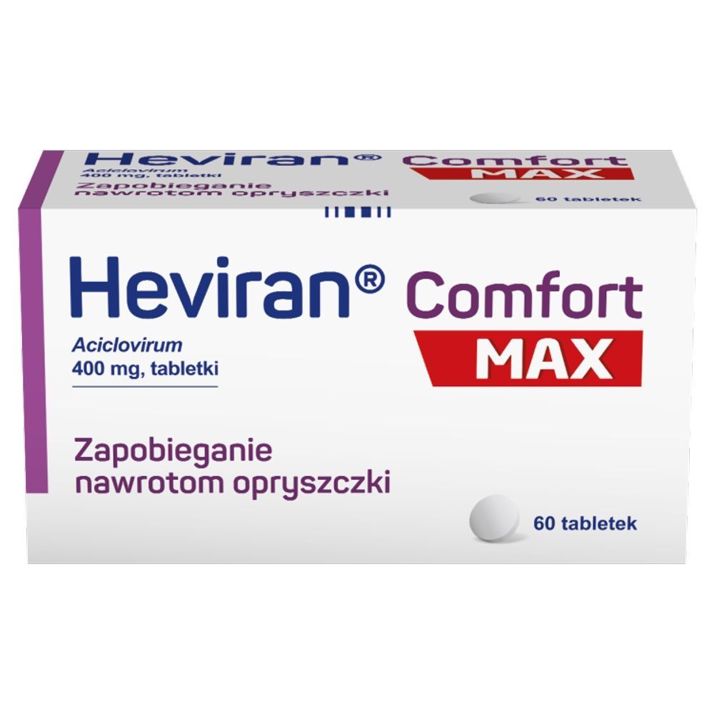 Ацикловир Heviran Comfort Max 400 мг, 60 таблеток — фото 2