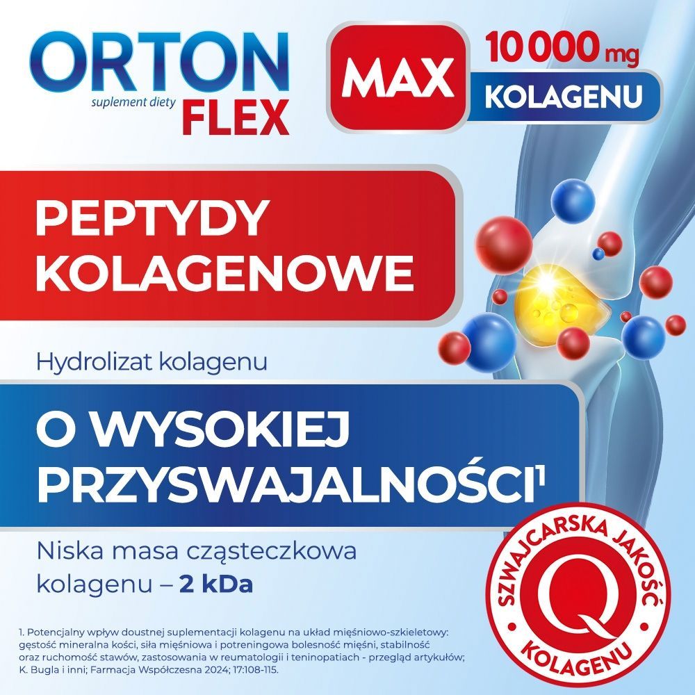 Коллаген и глюкозамин Orton Flex, для суставов, порошок, вкус чёрная смородина, 34 саше — фото 8