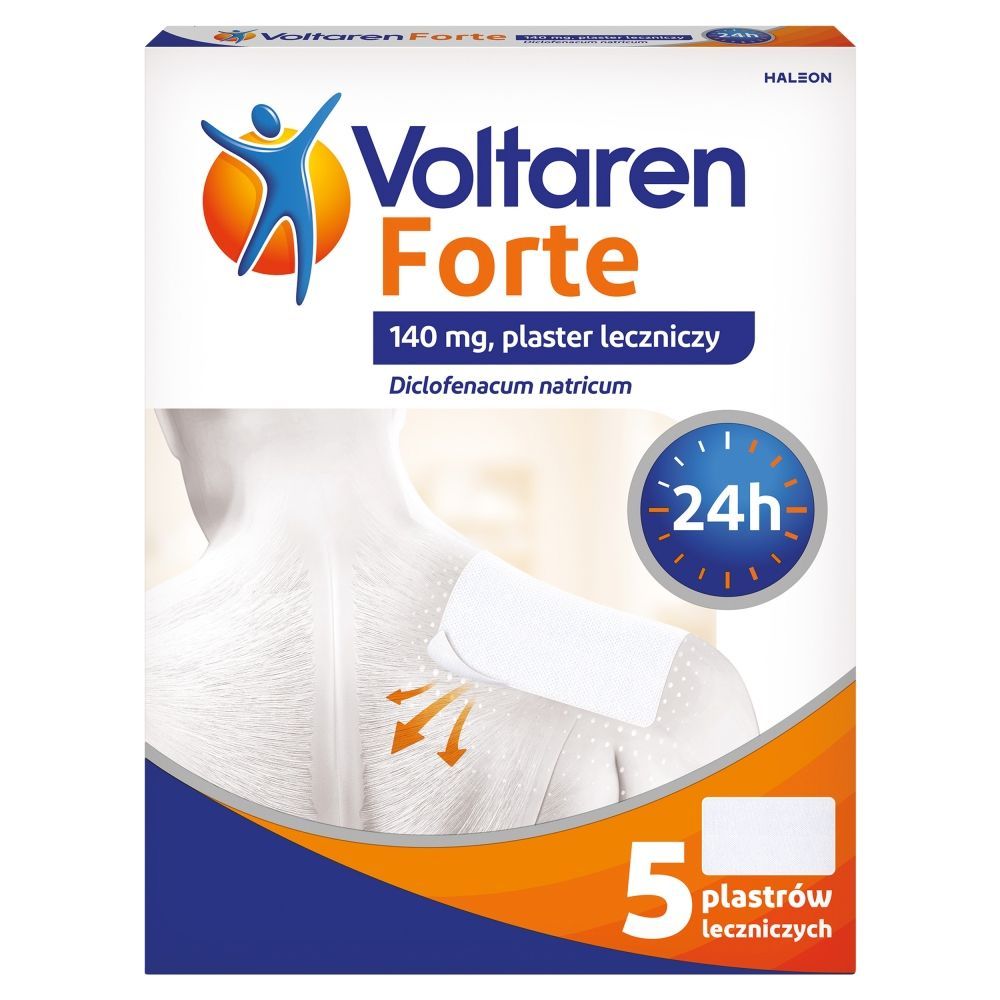 Диклофенак Voltaren Forte 140 мг, лечебный пластырь, 5 штук — фото 2