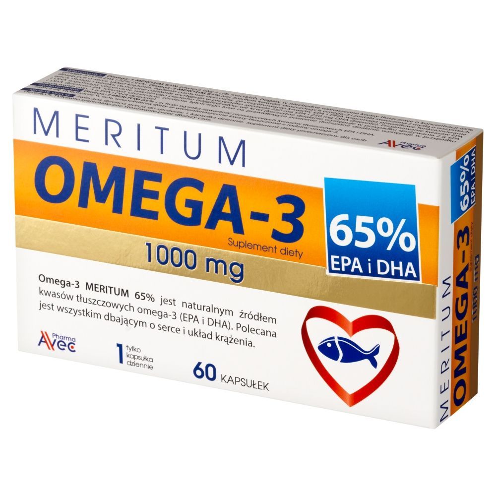 Омега-3 Avec Meritum 65%, EPA 320 мг и DHA 220 мг, 60 капсул — фото 2