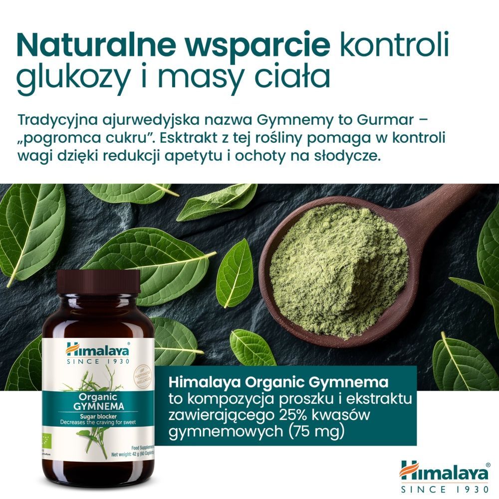 Джимнема Himalaya Organic Gymnema, уровень сахара в крови, 60 таблеток — фото 6