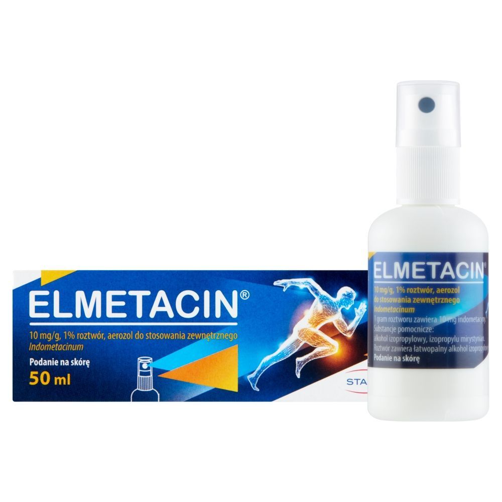 Спрей для кожи Stada Elmetacin 1%, индометацин, при боли в мышцах, 50 мл — фото 2