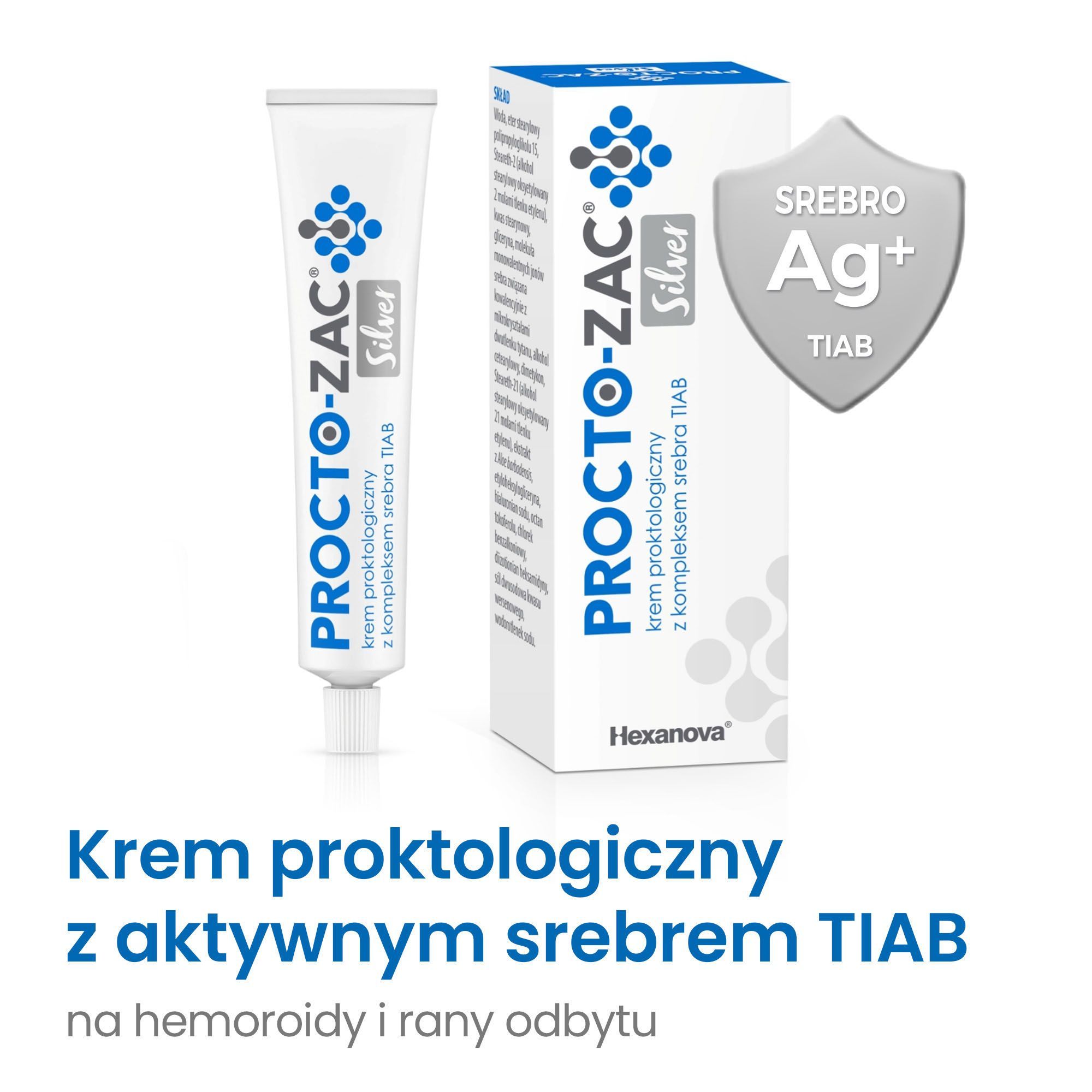 Проктологический крем Procto-Zac Silver с гиалуроновой кислотой и алоэ, 25 мл — фото 2