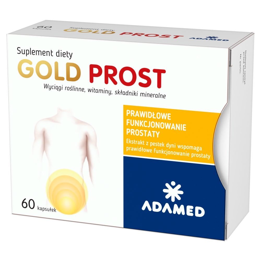 Комплекс для мужчин Adamed Gold Prost, тыква, крапива и сереноа, для мужчин старше 40 лет, 60 шт — фото 3