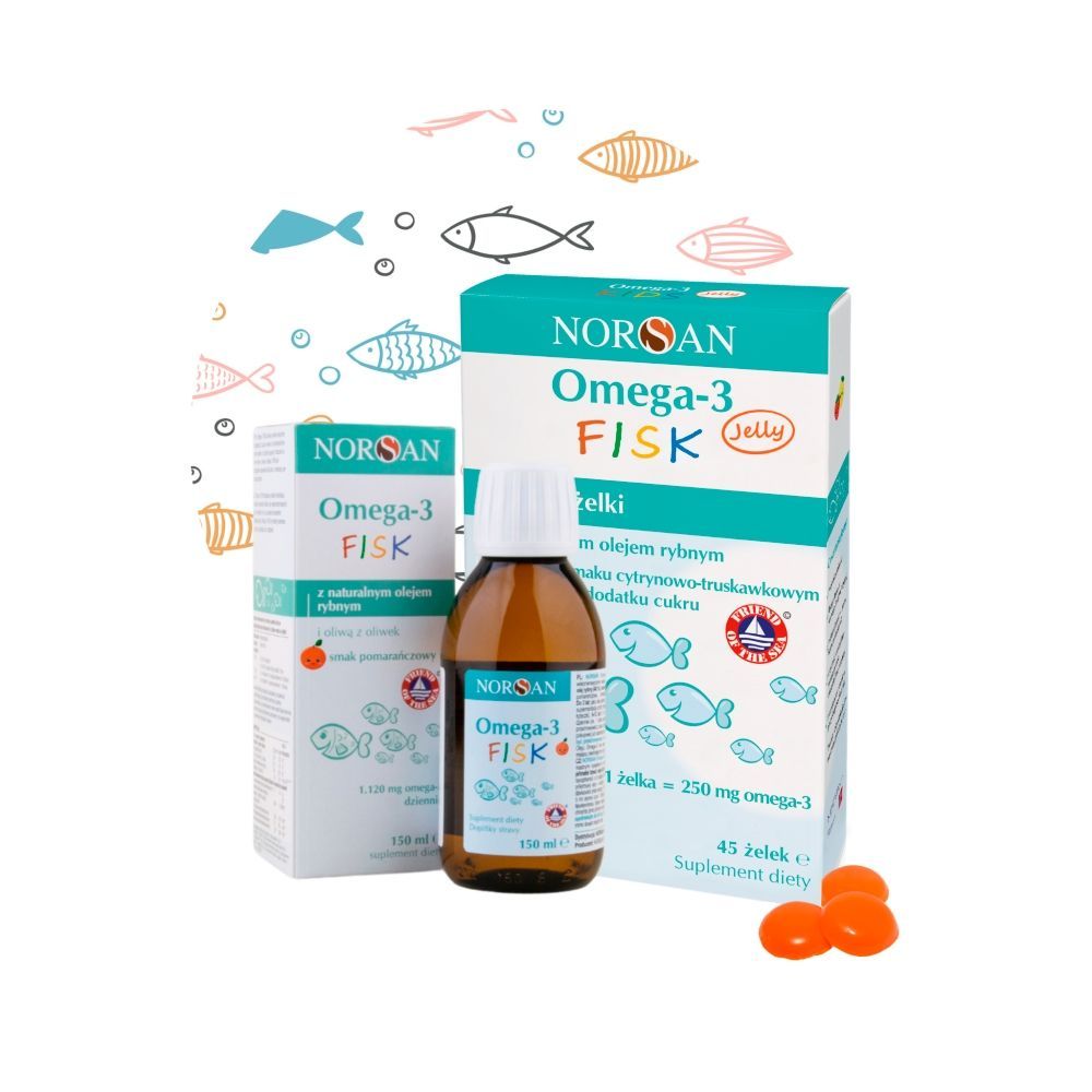 Омега-3 Norsan Omega-3 Fisk Jelly для детей с 3 лет, с витамином D3, без сахара, жевательный мармелад, 45 шт — фото 2