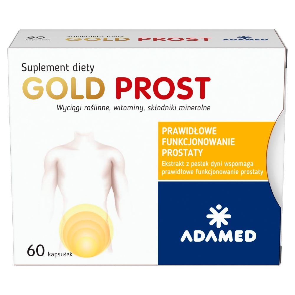 Комплекс для мужчин Adamed Gold Prost, тыква, крапива и сереноа, для мужчин старше 40 лет, 60 шт — фото 2