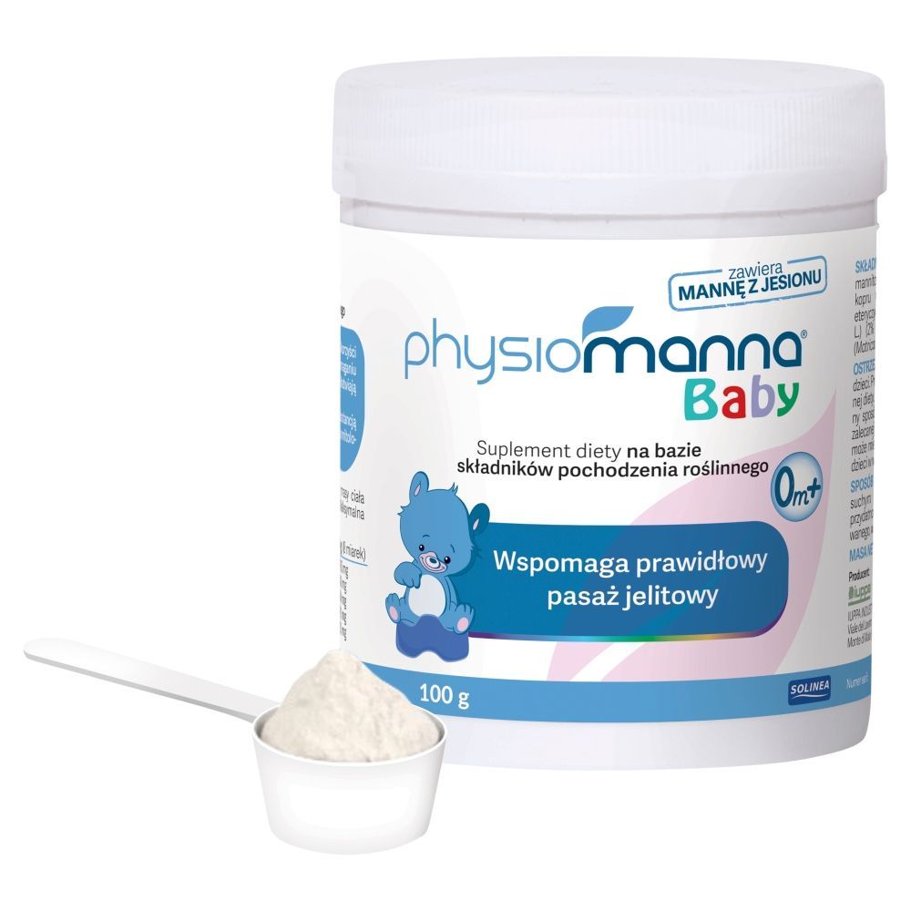 Порошок от запоров Solinea Physiomanna Baby, манна из ясеня, с рождения до 3 лет, 100 г — фото 2