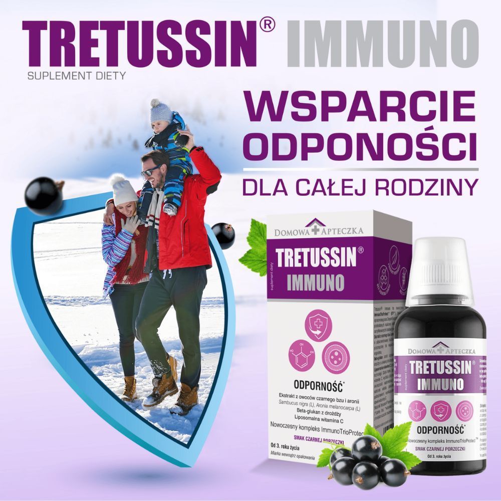 Жидкость для приёма внутрь Domowa Apteczka Tretussin Immuno, для иммунитета, старше 3 лет, 2 шт по 150 мл — фото 2