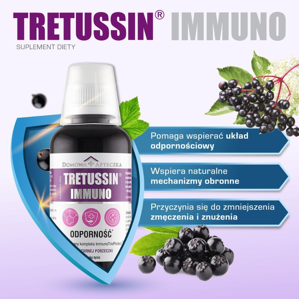 Жидкость для приёма внутрь Domowa Apteczka Tretussin Immuno, для иммунитета, старше 3 лет, 2 шт по 150 мл — фото 3