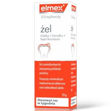 Elmex, 12,5 mg fluoru/g, żel, 25 g