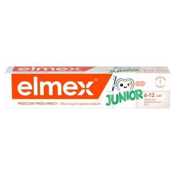 Elmex Junior, pasta do zębów z aminofluorkiem, dla dzieci 6-12 lat, 75 ml