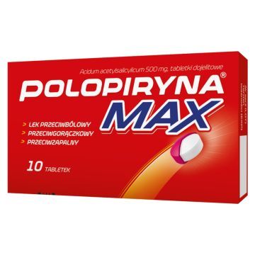 Polopiryna Max, 500 mg, tabletki dojelitowe, 10 szt.