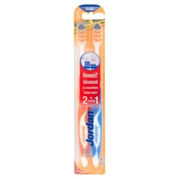 Jordan Advanced, szczoteczka do zębów, soft, (1 + 1 GRATIS)
