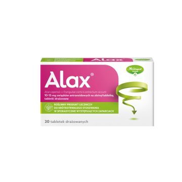 ALAX, 10-15 mg antranoidów (w przeliczeniu na aloinę)/tabletka, tabletki drażowane 10 sztuk