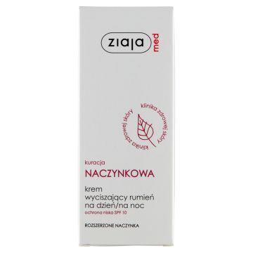 Ziaja Med Kuracja Naczynkowa, krem wyciszający rumień, dzień/noc, SPF 10, 50ml