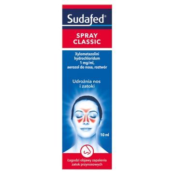 Sudafed XyloSpray, (1mg/ml), aerozol do nosa, 10 ml
