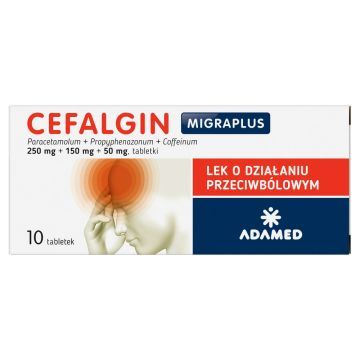 Cefalgin, 250 mg +150 mg + 50 mg, tabletki, 10 szt.