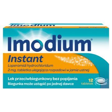 Imodium Instant, 2 mg, tabletki ulegające rozpadowi w jamie ustnej, 12 szt.