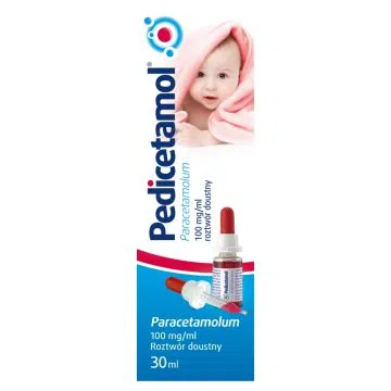 Pedicetamol, (100 mg/ml), krople, 30 ml