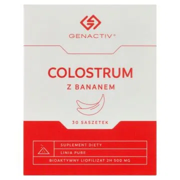 Colostrum z bananem Genactiv, proszek, saszetki, 30 szt.