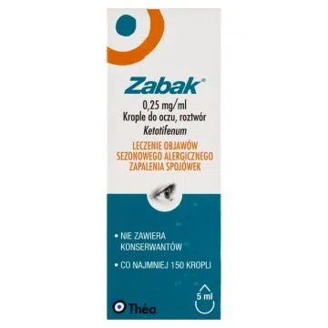 Zabak, (0,25 mg/ml), krople do oczu, 5 ml