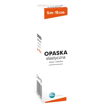 Opaska elastyczna, tkana, z zapinką, 5 m x 15 cm, 1 szt. (Paso)