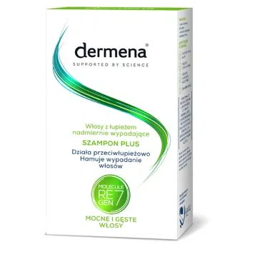 Dermena Hair Care, Plus, szampon przeciwłupieżowy hamujący wypadanie włosów, 200 ml