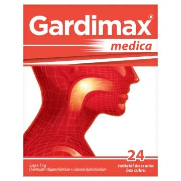 Gardimax medica, 5 mg + 1 mg, tabletki do ssania, 24 szt.