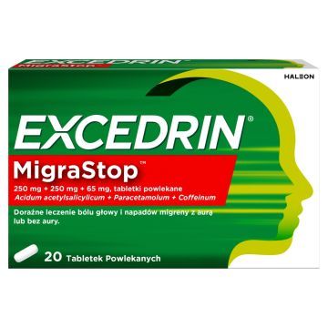 Excedrin MigraStop, tabl.powl., 20 szt