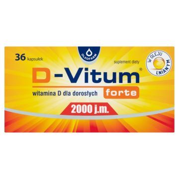 D-Vitum forte 2000 j.m., kapsułki z witaminą D dla dorosłych, 36 szt.