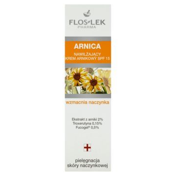 Flos-Lek Pharma Arnica, nawilżający krem arnikowy SPF 15, 50 ml