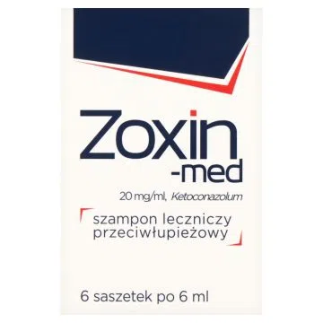 Zoxin-med, (20 mg/ml), szampon leczniczy przeciwłupieżowy, 6 ml, 6 saszetek