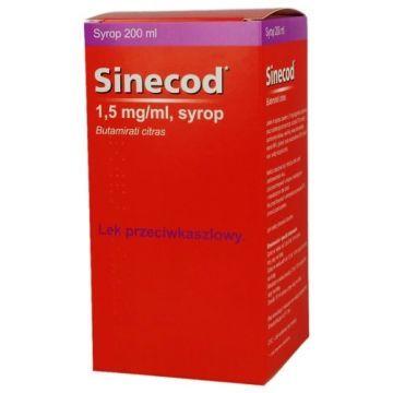 Sinecod, 1,5 mg/ml, syr.,(i.row),InPh,Wegry, 200 ml