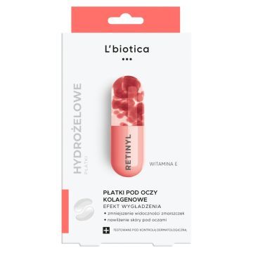 L'Biotica Płatki kolagenowe pod oczy, wygładzenie zmarszczek, 3x2szt.