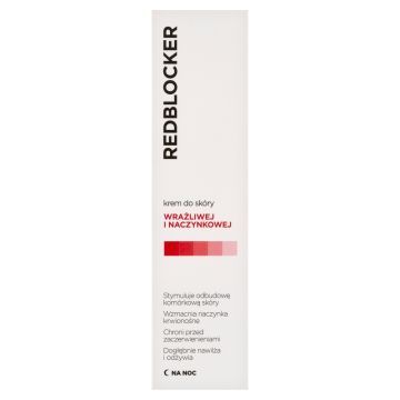 RedBlocker, krem do skóry wrażliwej i naczynkowej, na noc, 50 ml