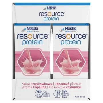 Resource Protein, płyn, sm.truskawkowy, 200ml x 4 szt
