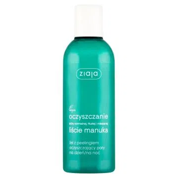 Ziaja Liście Manuka-Oczyszczanie, żel z peelingiem oczyszczający pory, na dzień i na noc, 200 ml