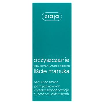 Ziaja Liście Manuka-Oczyszczanie, reduktor zmian potrądzikowych, 15 ml