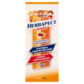 Herbapect Junior, syrop, o sm.malinowym, 120 g
