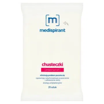 Medispirant, antyperspirant, chusteczki, 20 szt.